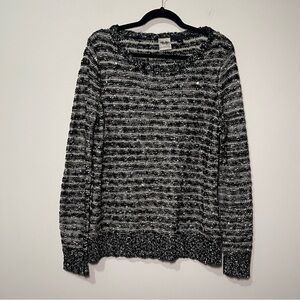 Harley-Davidson Women’s Metallic Black Knit biker grunge casual Sweater Size XL